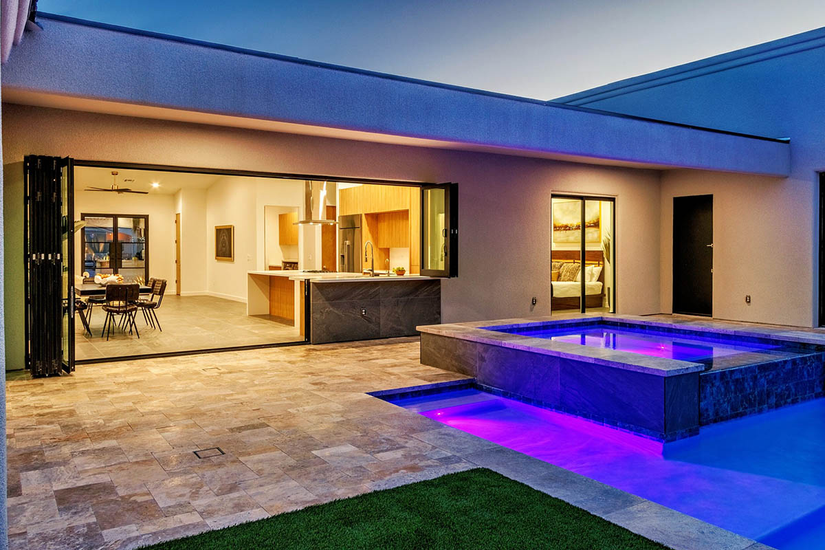 Luxury Patio with Stacking Patio Doors