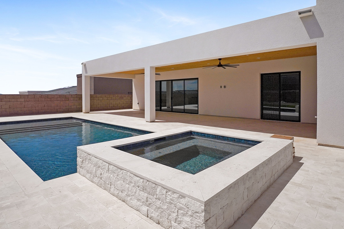 Custom Backyard with Hot Tub